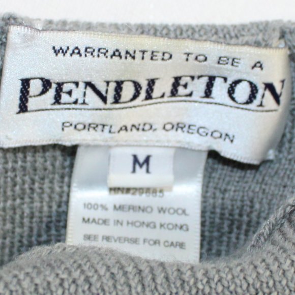 Pendleton Gray Short Sleeve Spring Style Turtle Neck Sweater, Size Medium - Picture 5 of 7
